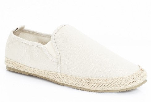 Stone Rubber Soled Slip On Espadrilles