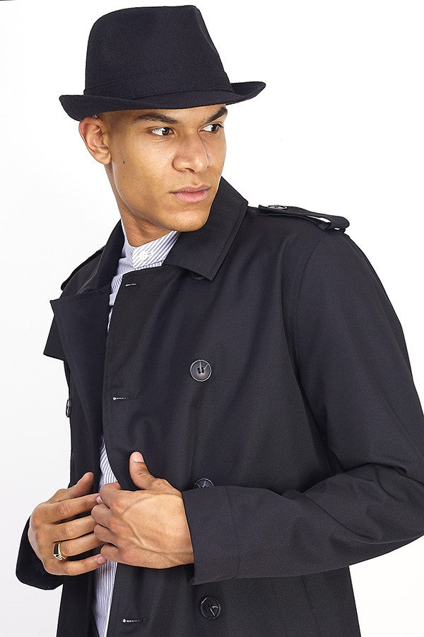Black Trilby Hat
