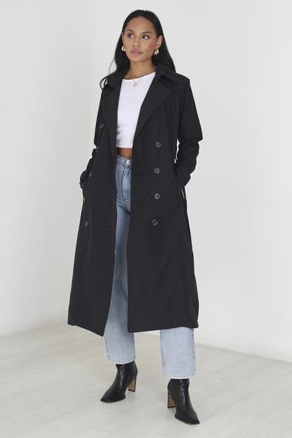 Coated Microfibre Double Breasted Classic Mac