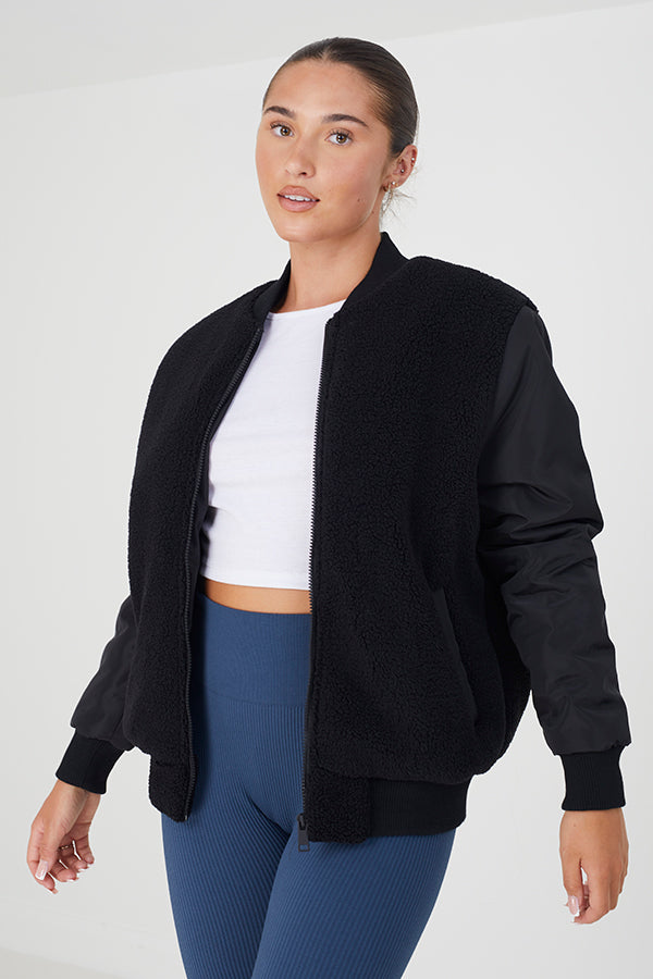 Black Borg Bomber Jacket