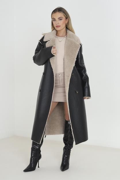 Trench Coat With Button Closure