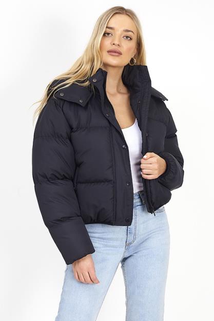 Over Sized Hooded Puffer Jacket Collar