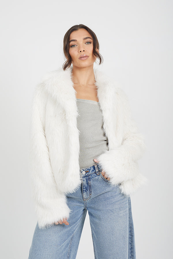 Ladies Brave Soul Cream Jacket
