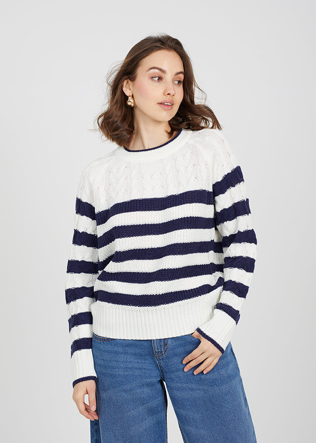 Ladies Brave Soul Ivory Knitwear