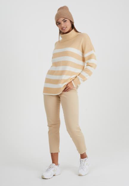 Roll Neck Stripe Jumper