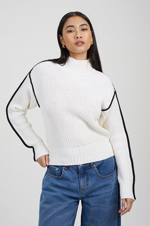 Ladies Brave Soul Ivory Knitwear