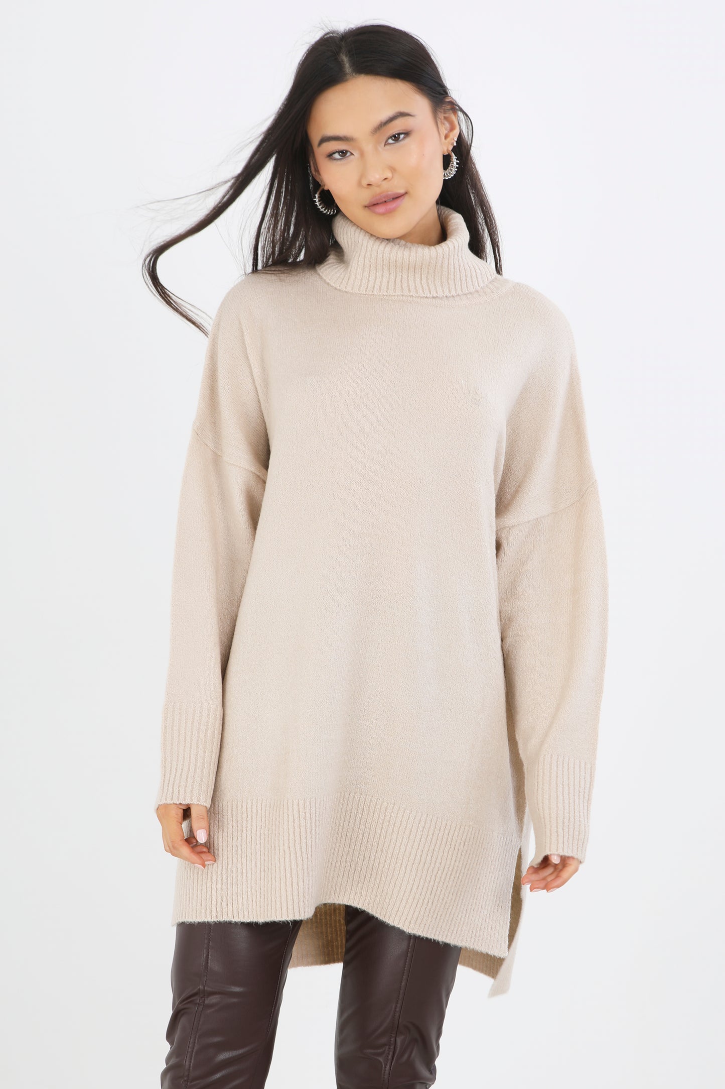 Roll Neck Oversized Jumper