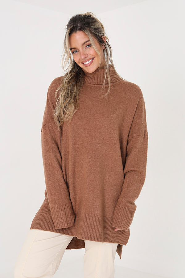 Roll Neck Oversized Jumper