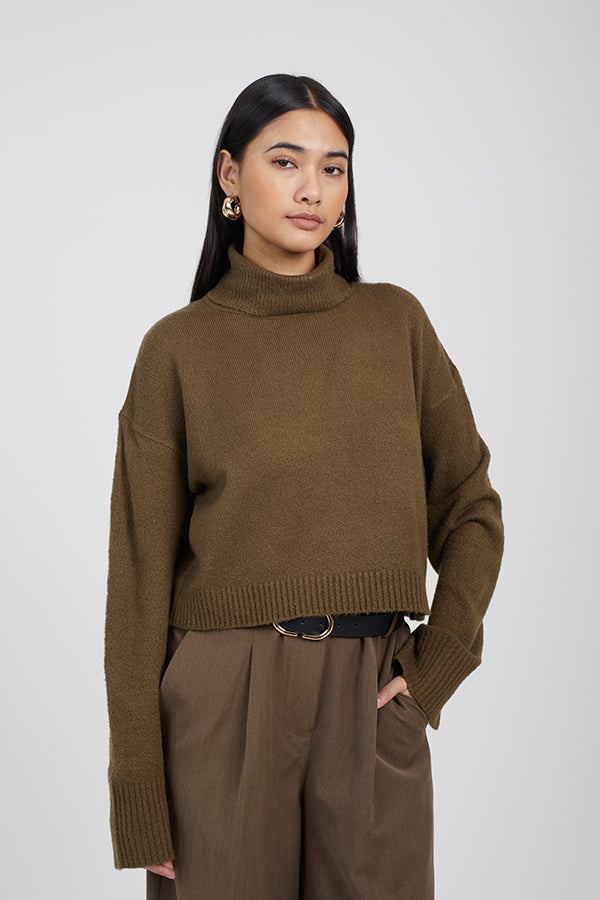 Ladies Brave Soul Khaki Knitwear