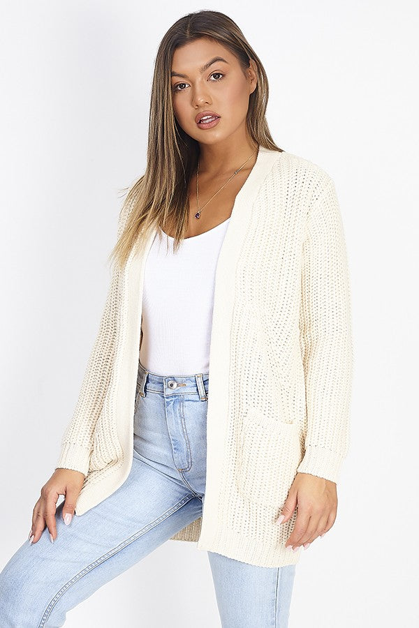 Chunky Knit Open Front Cardigan