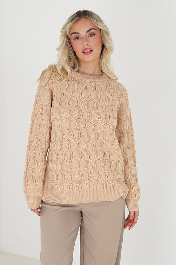 Crew Neck Cable Jumper