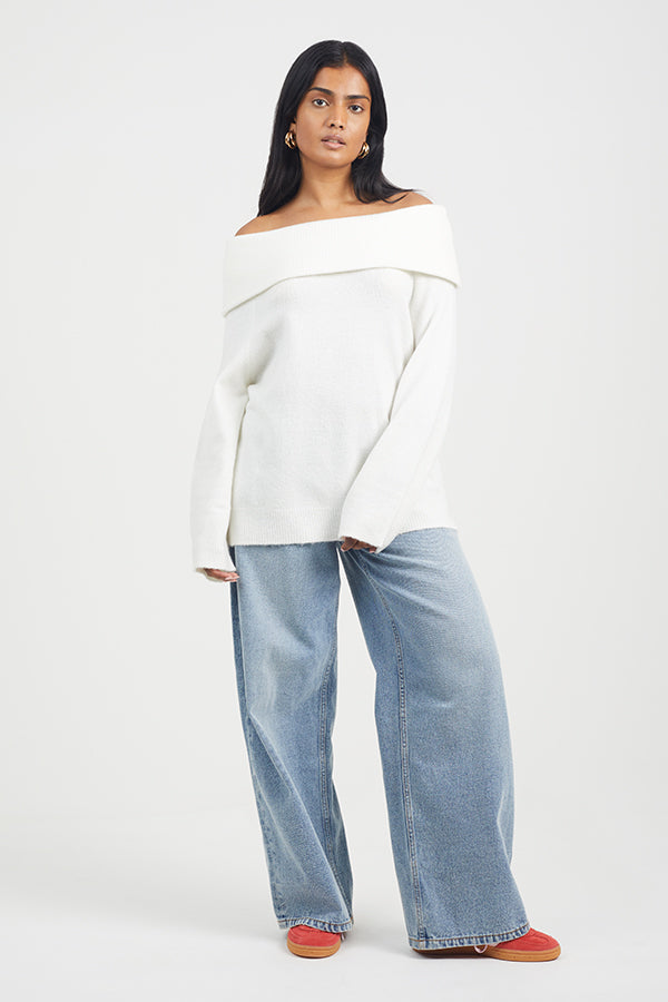 Ladies Brave Soul Ivory Knitwear