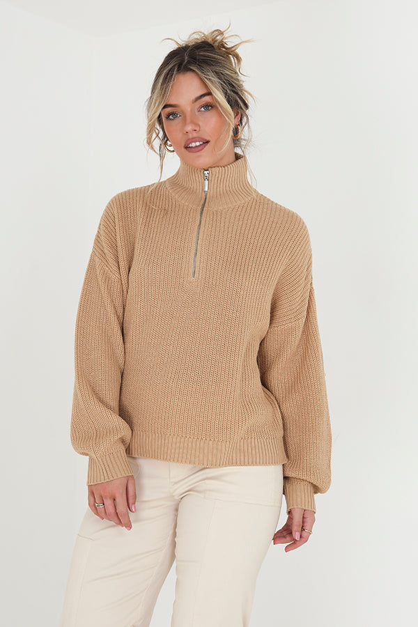 Half Zip Collar Jumper