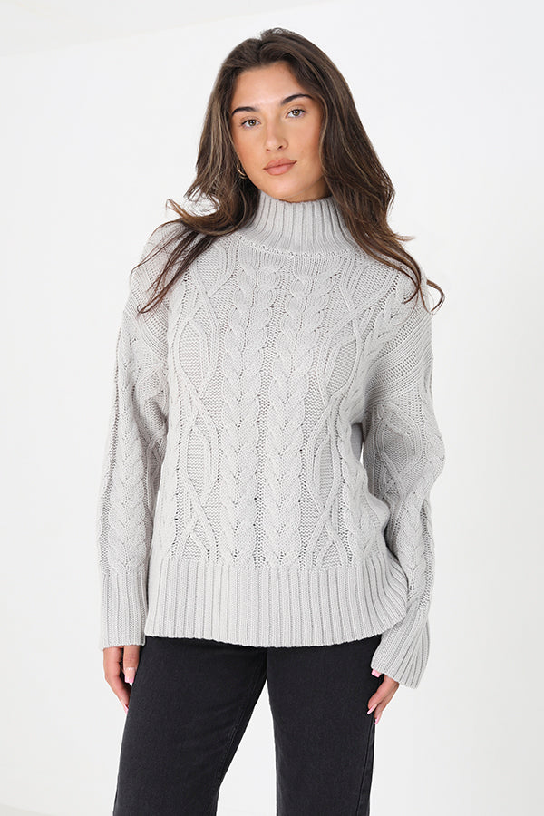Roll Neck Cable Jumper