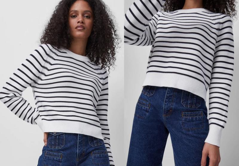 Lillie Mozart Strp Crew Neck Jumper