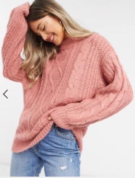 Brave Soul Tokyo Oversized Cable Knit Jumper