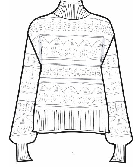 Linney Stitch Ls High Neck Jumper