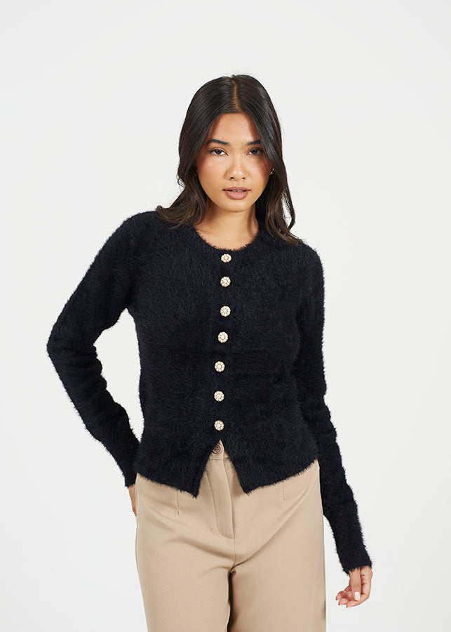 Ladies Brave Soul Black Cardigan