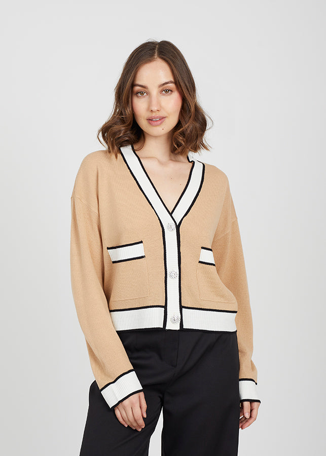 Ladies Brave Soul Beige Cardigan