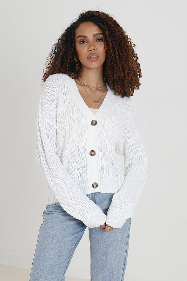 Fisherman Rib Knit Cardi
