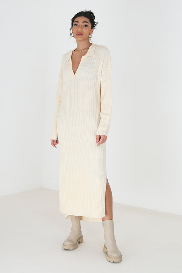 Oversized Polo Neck Dress
