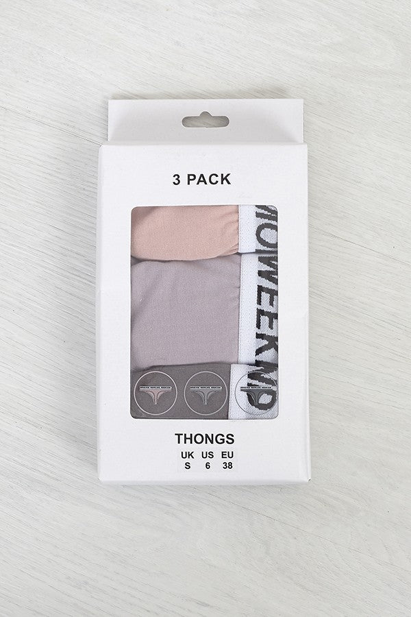 3 Pack Unbranded Thong