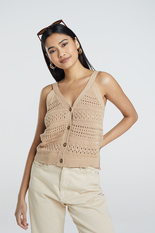 Crochet Knit Vest