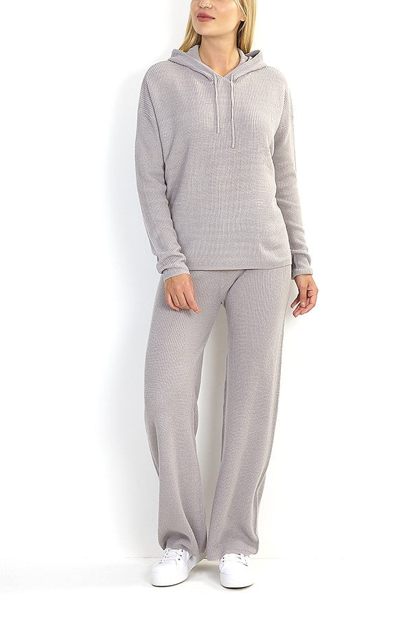 Ribbed Hoodie & Trouser Co-Ord