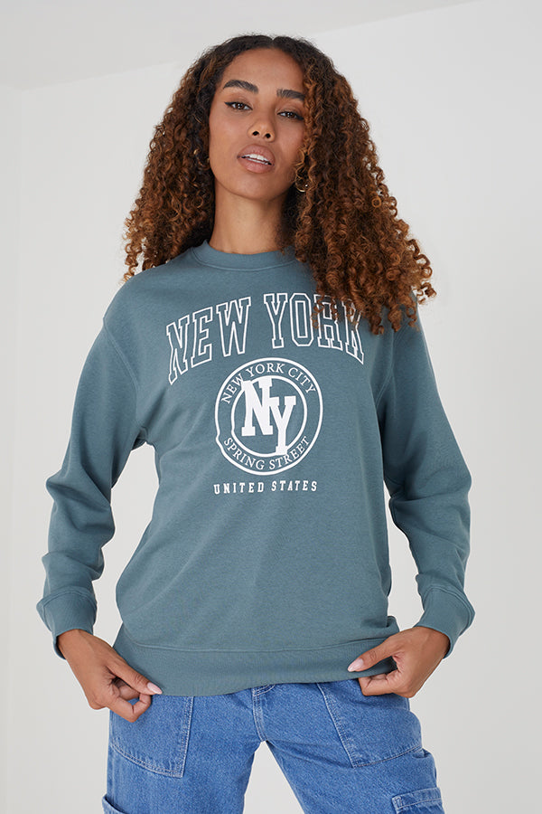 New York' Print Sweat-Shirt