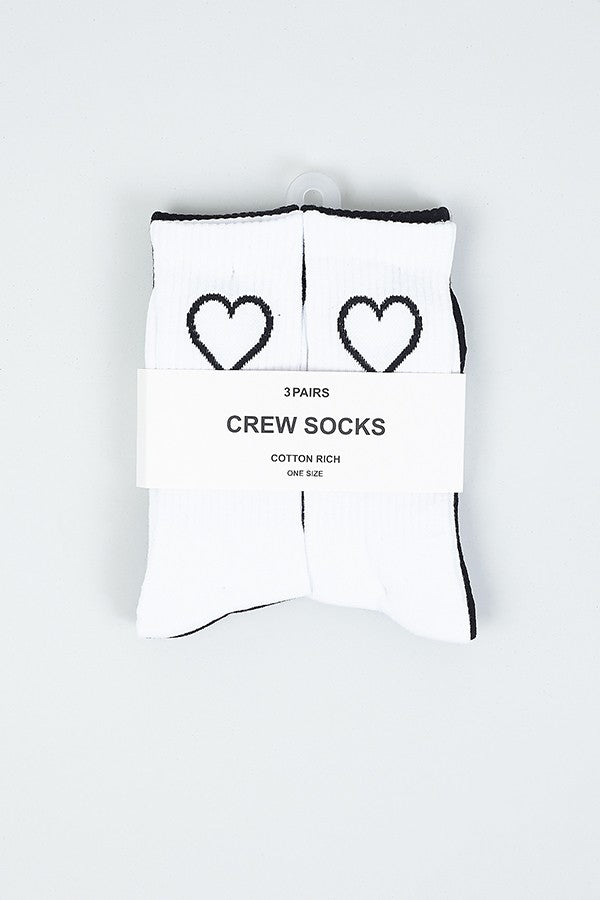3 Pk Crew Socks