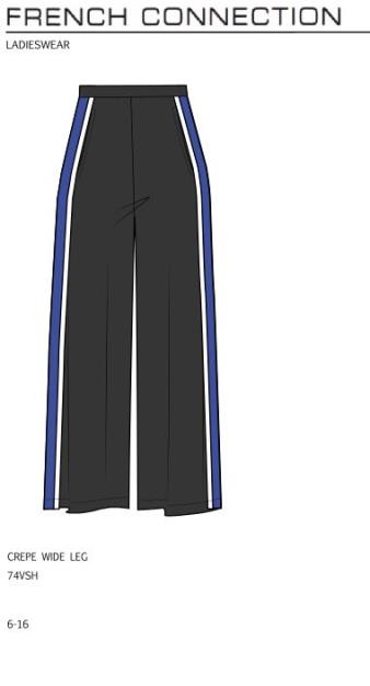 Crepe Wide Leg Trs