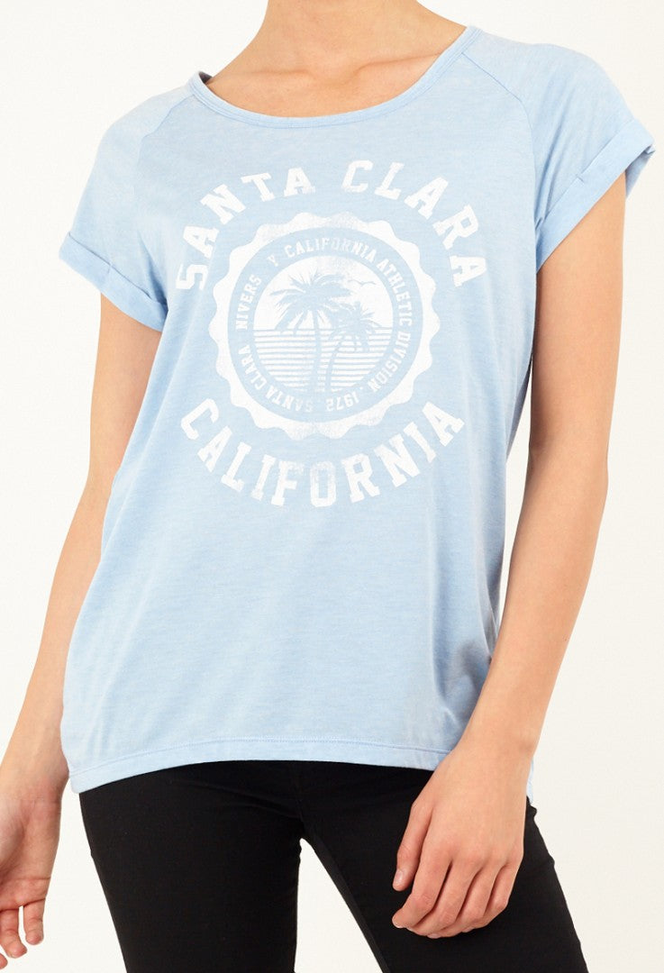 Clara Motif Deisgn Burnout Short Sleeve T-Shirt