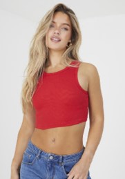 Brave Soul Ribbed Crop Vest