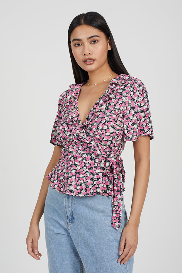 Floral Print Blouse Top