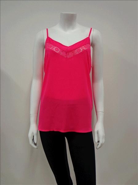 Tula V-Neck Lace Trim Cami Top