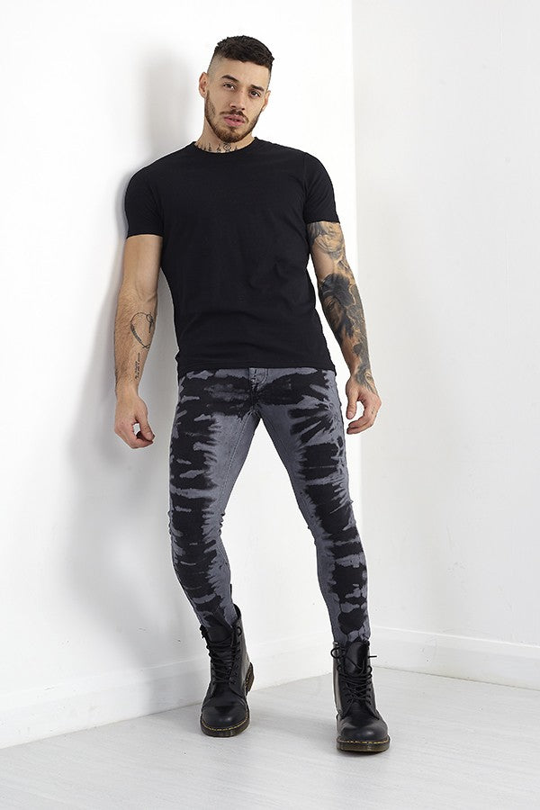 Skinny Fit All Over Tie Dye Denim Jeans