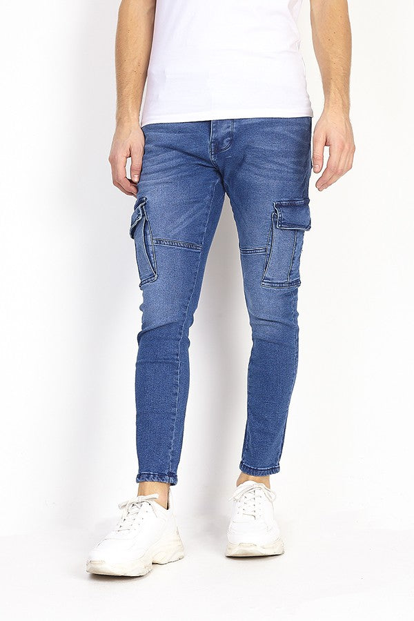 Blue Wash Denim Skinny Fit Jeans
