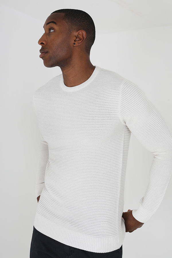 Crew Neck Ottoman Rib Jumper