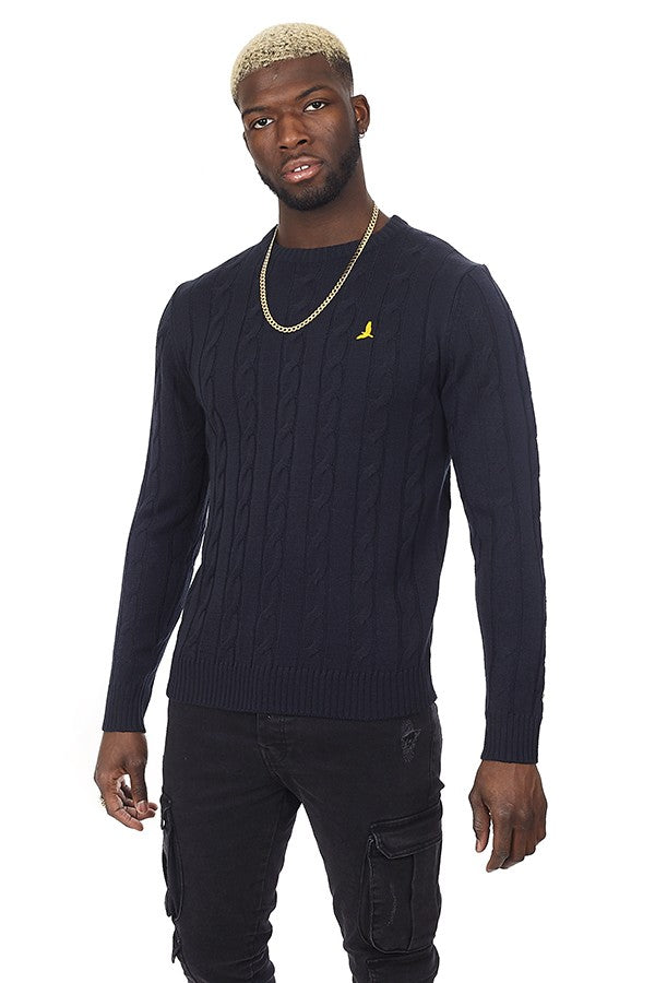 Chest Logo Crew Neck Knitted Jumper