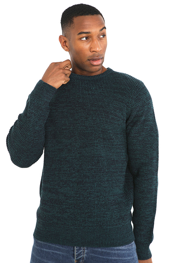 Navy Crew Neck Long Sleeve Knitted Jumper