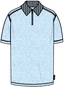 Zip Short Sleeve Knitted Polo