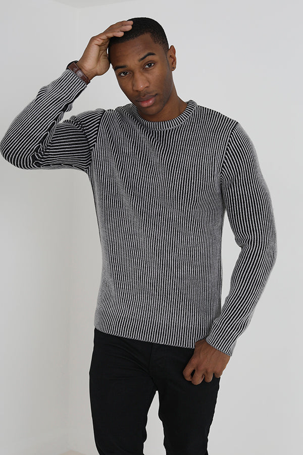 Plated Crew Neck Jumper 100% Acrylic Plated