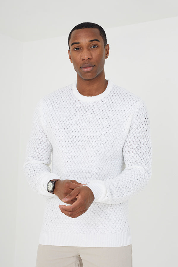 1X1 2Xply Ribbed Crew Neck