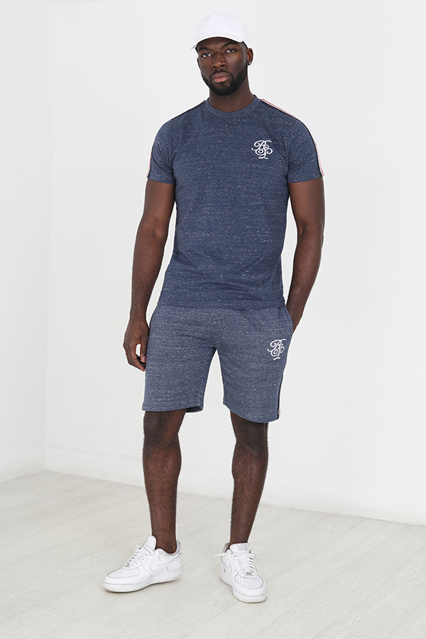 Knitted Tape Detail Tee Shirt And Matching Shorts Set