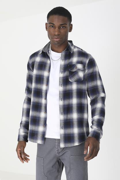 Long Sleeve Shirt Stand Up Pack Chambray Inner Dyoke