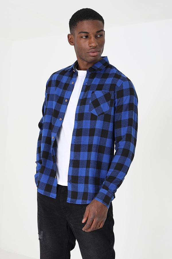Long Sleeve Shirt-Stand Up Pack Chambray Inner Dyoke