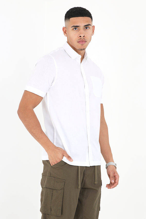 Plain Colour Back Yoke Button Through Shirt