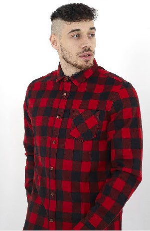 Long Sleeve Check Shirt Button Through