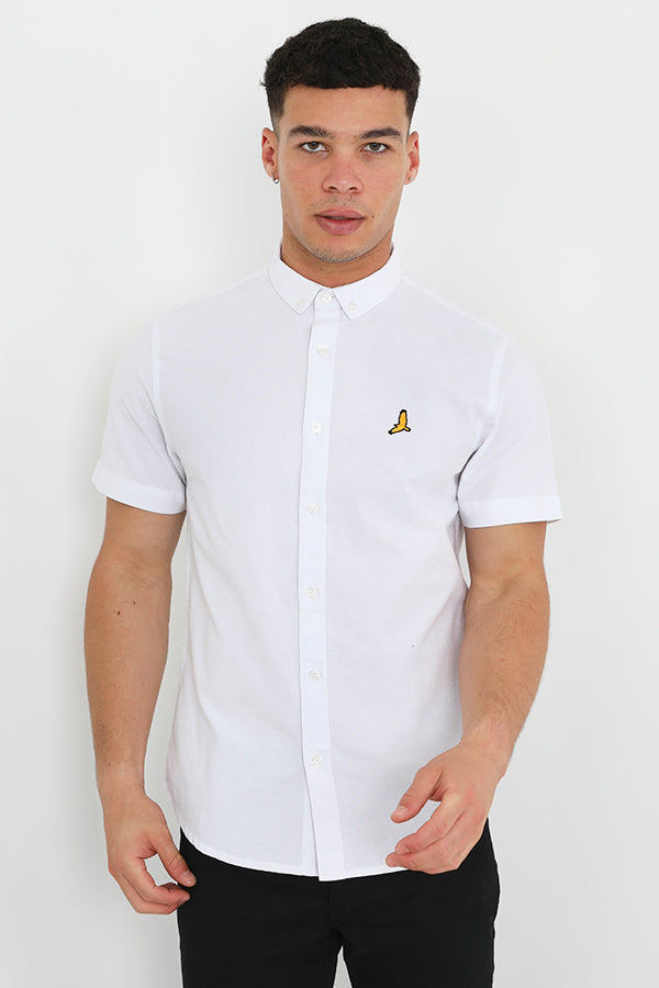 Bird Embroidery Detail Short Sleeve Shirt