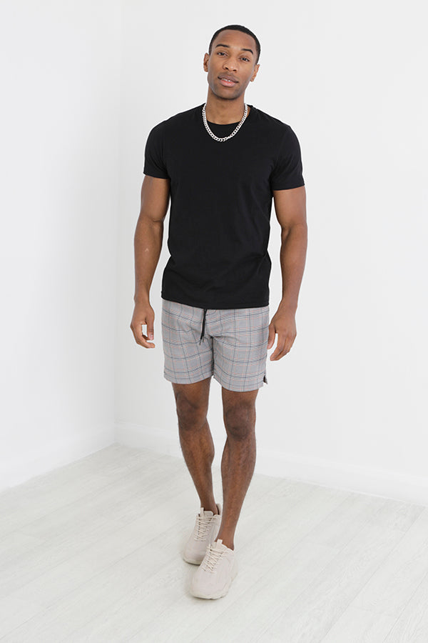 Elasticated Waist Yarn Dyed Check Shorts